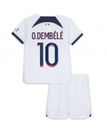 Paris Saint-Germain Ousmane Dembele #10 Vieraspaita Lasten 2023-24 Lyhythihainen (+ shortsit)